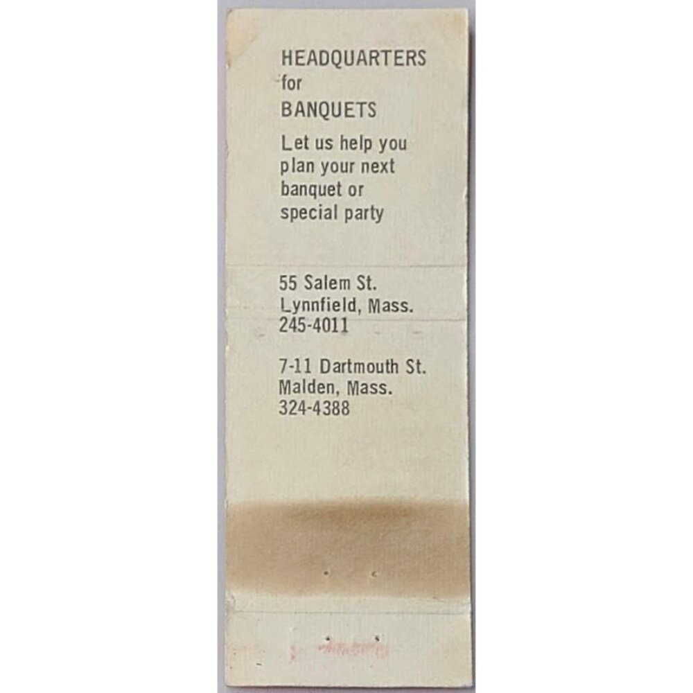 Matchbook Cover Kernwood Restaurant Malden Lynnfield MA Massachusetts - Picture 3 of 5